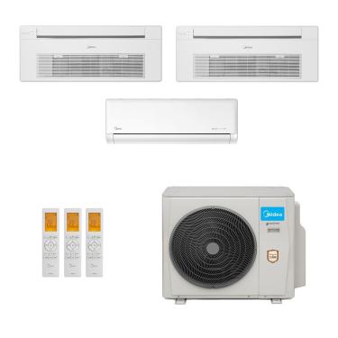 Imagem de Ar-Condicionado Multi Split Inverter Midea 42.000 (1x Evap HW 9.000 + 1x Evap Cassete 1 Via 12.000 + 1x Evap Cassete 1 Via 18.000) Quente/Frio 220V								