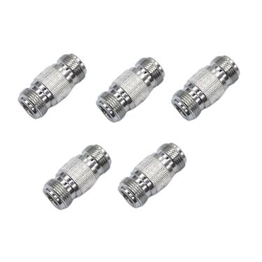 Imagem de 5 conectores coaxiais N, acopladores de 50 Ohm N fêmea para N fêmea para antena de rádio amador cabo coaxial RF
