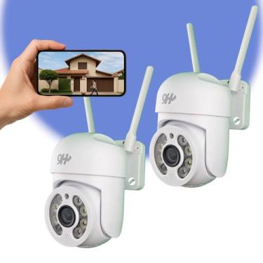 Imagem de Kit 2 Câmeras Segurança Wi-fi Externa Hd Visão Noturna 360 - Tech Mand