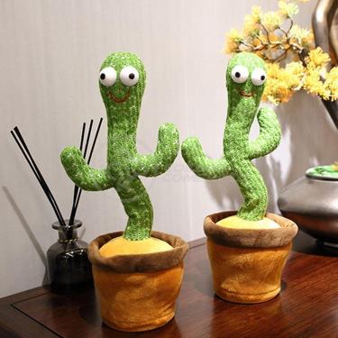 Imagem de Brinquedo Cacto Dançante Pelúcia 120 Músicas Fala Repete Usb