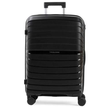 Imagem de Mala Média 23 Kg Polipropileno 4 Rodas Rover Preta - Outras, M