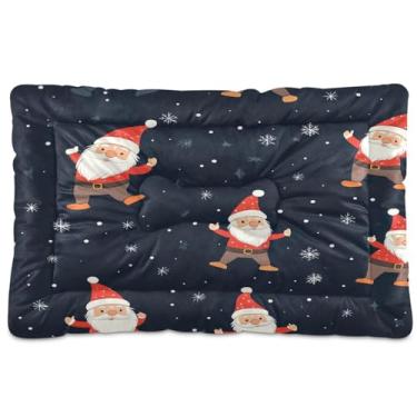 Imagem de Wassud Linda cama para cachorro de Papai Noel, cama grande para cães ao ar livre, lavável para animais de estimação, cama de gato para dormir, viagens, 91 x 61 cm