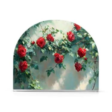 Imagem de xigua Porta-guardanapos rosa vermelha do dia dos namorados para mesas – Porta-guardanapos para cozinha, porta-guardanapos de mesa, porta-guardanapos de coquetel, porta-guardanapos de papel365