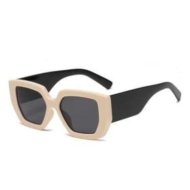 Imagem de Óculos de Sol UV400 - Cores Vibrantes, Hastes Largas e Armação Grande para Homens e Mulheres, Esportes ao Ar Livre, Corrida e Ciclismo, Bege