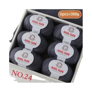 Imagem de Fio De Lã De Alpaca Médio-Fino 300g 90% Lã 10% Poliéster Para Tricô De