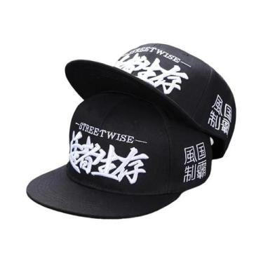 Imagem de Boné De Beisebol Masculino Ajustável Com Aba Reta, Bordado Hip-hop, Ch