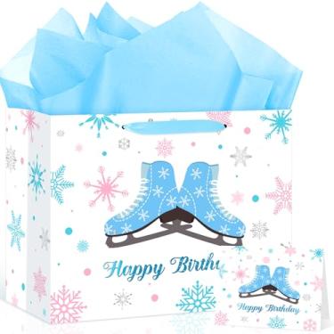 Imagem de Peconal Saco de presente para patinação no gelo, para festas de aniversário, inverno, país das maravilhas