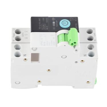 Imagem de Hyuduo Disjuntor Inteligente WiFi 1P + N 16A 230V Controle Remoto Monitoramento de Energia Com Modos de Contagem Regressiva de Tempo para Eletrodomésticos Agrícolas de Escritório