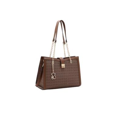 Imagem de Bolsa Estilo Atemporal Cristal Monograma Coração Chenson - Café 3485400