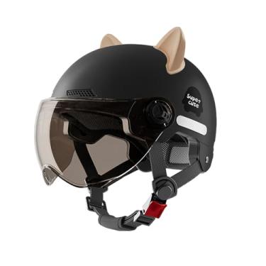 Imagem de Capacete de segurança, chapéu leve para motocicleta - Capacete de motocicleta seguro meia cabeça | Suprimentos para motocicletas elétricas com proteção solar, arnês de rosto aberto para ciclismo, cruz