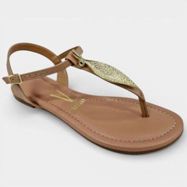 Imagem de Rasteira Vizzano Detalhe Folha Feminina - Nude, 37