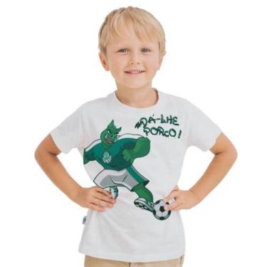 Imagem de Camiseta Infantil Palmeiras Dá-lhe Porco Oficial, Tam 14