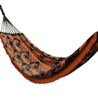 Imagem de Rede De Dormir Descanso Casal Indiana Gigante TODA Reforçada 4M para Varandas, Quintais e Piscinas, Design Decorativo para Relaxamento Familiar(LARANJA)