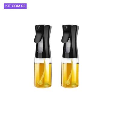 Imagem de Kit 2 Galheteiros Spray 220ml Galheteiro Borrifador Cozinha Vidro Pulv