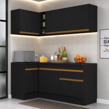 Imagem de Armário de Cozinha Compacta de Canto com Rodapé Veneza Multimóveis V20