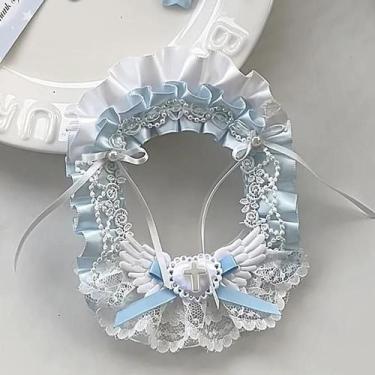 Imagem de Porta-Cartões De Foto Lolita Azul Com Renda, Pingente De 3 Polegadas, 