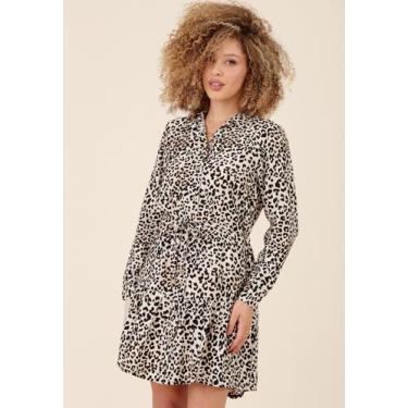 Imagem de Vestido Chemise Curto Em Viscose Animal Print - Pop Me, G