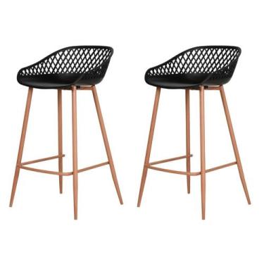 Imagem de Kit 2 Banquetas Mônaco Clarice Média Fratini 86 cm (altura) em Polipro