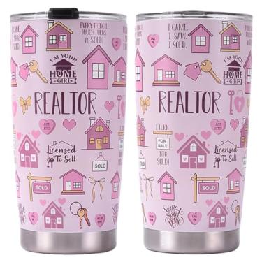 Imagem de FROOBLEQUIRK Copo de corretor de imóveis 590 ml – Presentes de agente imobiliário, presentes de fechamento para corretores de imóveis, presentes imobiliários engraçados para corretores de imóveis