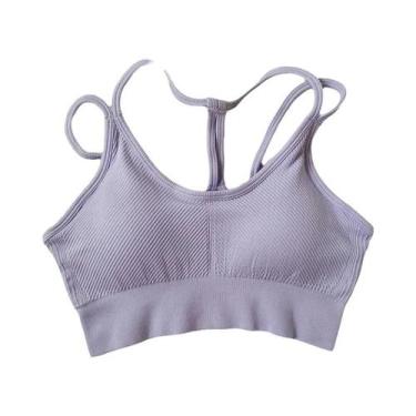 Imagem de Top Esportivo Sem Costura E Elástico Para Mulheres, Sem Costas, Com Al