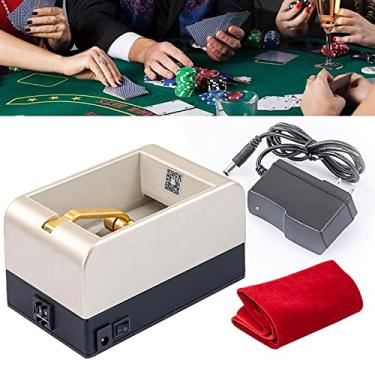 Imagem de Revendedor automático de cartas, ferramenta de negociação de cartas antitrapaça Uniersal Rotativa de 360° com toalha de mesa e máquina rotativa de pôquer para UNO, Blackjack, Texas Hold'em, Home Card