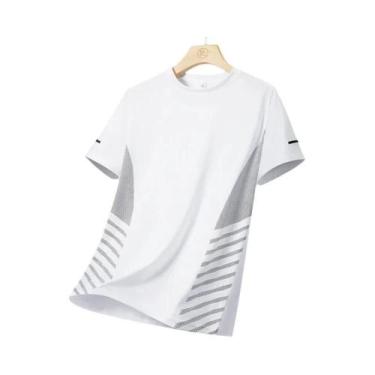 Imagem de Camiseta Masculina De Verão Para Corrida, Seda Gelada, Secagem Rápida,