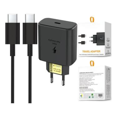 Imagem de Carregador Turbo USB-C Para Smartphone Preto Android iPhone