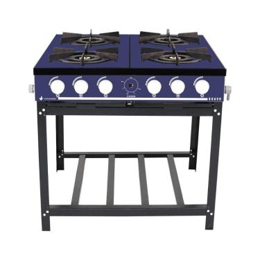 Imagem de Fogão A Gás Bravo Multicores 4 Bocas Br4b - Venâncio Azul Azul