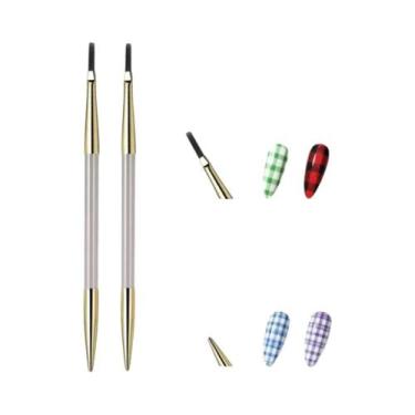 Imagem de Conjunto De Pincéis Para Nail Art Xadrez Francês 1/2 Peças, Caneta Par