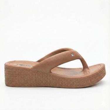 Imagem de Tamanco ortopédico dijean anabela conforto leve esporão, Ámbar, 38