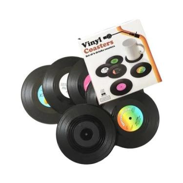 Imagem de Porta-copos De Vinil Retrô, Decoração De Parede, Tapete De Mesa Com De