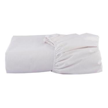 Imagem de Lençol Avulso Solteiro Com Elastico Percal 200 Fios Branco - Bf Confec