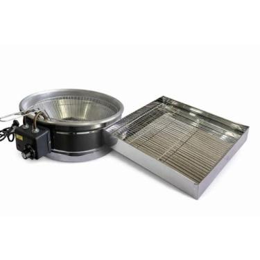 Imagem de Kit Fritadeira Elétrica Tacho 7L Inox + Escorredor 110V - Global, 110V