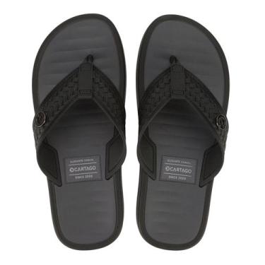 Imagem de Chinelo Cartago Coimbra 12285 Sandália Casual Dedo Leve -, Preto, Pret