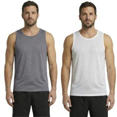 Imagem de KIT 2 Blusa Regata Maculina Dry Serra e Mar Fresca Regata Esportiva Masculina Camiseta Respirável-Masculino