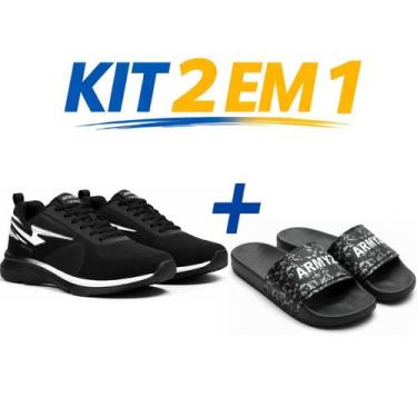 Imagem de Kit tenis masculino e feminino casual esportivo leve respiravel corrid