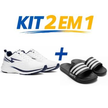 Imagem de Kit tenis masculino e feminino casual esportivo leve respiravel corrid