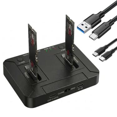 Imagem de Docking Station Usb C M.2 Nvme E M2 Ngff Sata Função Clone
