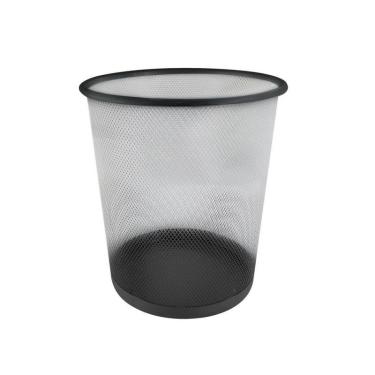 Imagem de Cesto de Lixo Preto Aramado de Ferro Lixeira 10 Litros