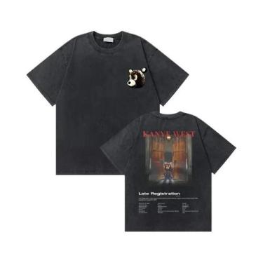 Imagem de Camiseta Masculina Oversized Vintage Kanye West Com Estampa De Urso De
