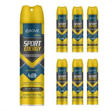 Imagem de Kit com 6 - Desodorante Above Men 150ml Sport Energy 48hrs