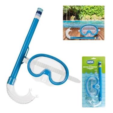 Imagem de Mascara De Mergulho E Snorkel Infantil 1884 Mor, Azul
