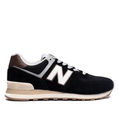 Imagem de Tênis Masculino New Balance 574 ENCAP Couro Preto/Marrom, Preto, Marro