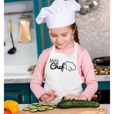 Imagem de Avental Infantil Vida Pratika Mini Chef Branco
