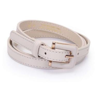 Imagem de Cinto Wj com Fivela Encapada - Feminina, Off white, G