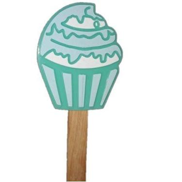 Imagem de Espátula de Silicone Modelo Cupcake Cabo Bambu 30 x 7,5cm - FU XING, V