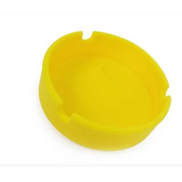 Imagem de Cinzeiro Redondo de Silicone  Amarelo - Sem Marca