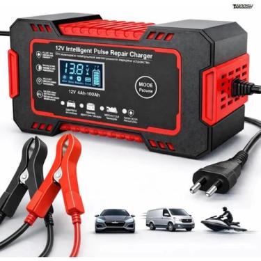 Imagem de Carregador de Bateria 12V 6A Bivolt Inteligente para Carro Moto - Carr