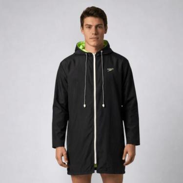 Imagem de Roupão De Natação Adulto New Malta - PRETO AMARELO NEON G - Speedo, Pr