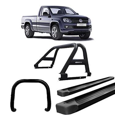 Imagem de Kit Quebra Mato+Estribo PLATAF+Santo DUPLO/AMAROK CS PRETO